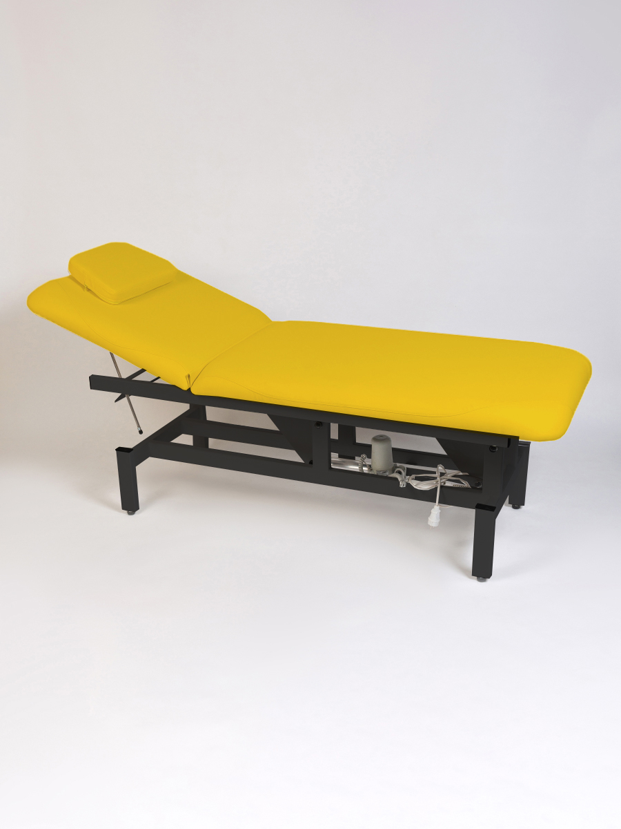 Массажный стол с электроподъемным механизмом Masscomplekt желтый