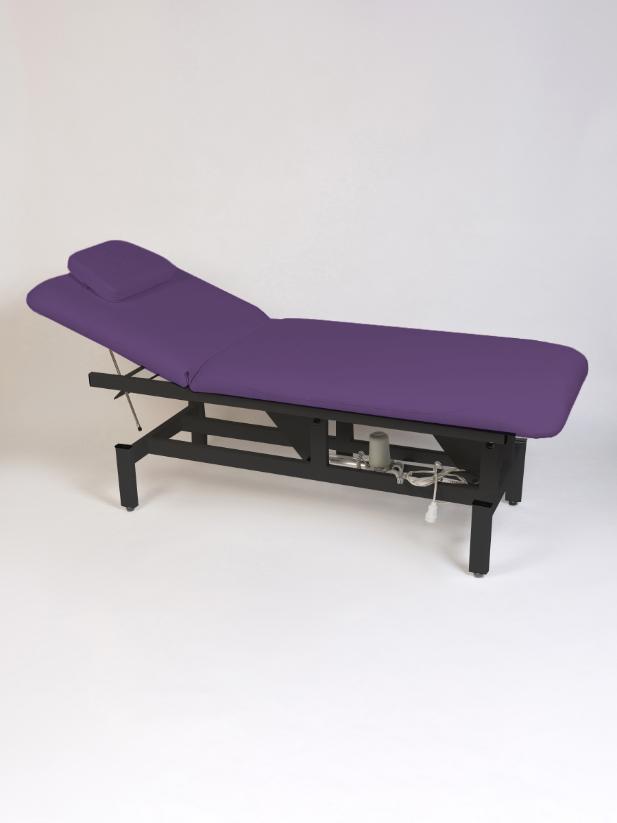 Массажный стол с электроподъемным механизмом Masscomplekt фиолетовый