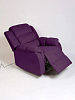 Кресло реклайнер велюр электрический  Masscomplekt цвет фиолетовый