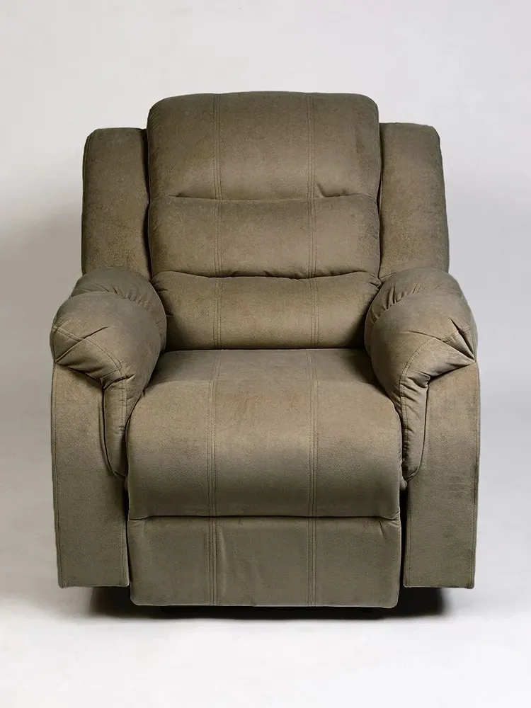 Кресло реклайнер велюр мехническое  Masscomplekt цвет светло коричневый