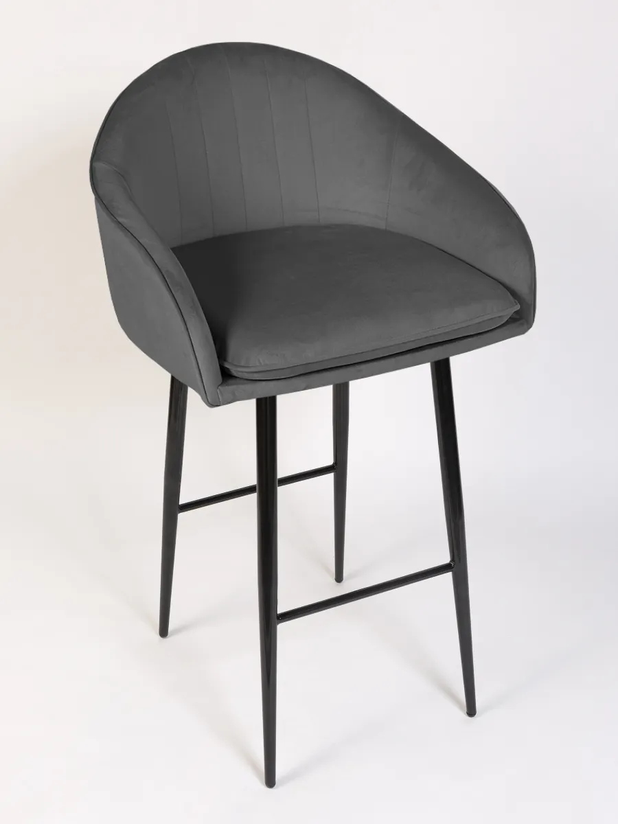 Барный стул ЛОТОС темно-серый
