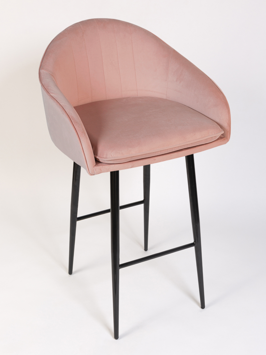Барный стул ЛОТОС пыльно-розовый