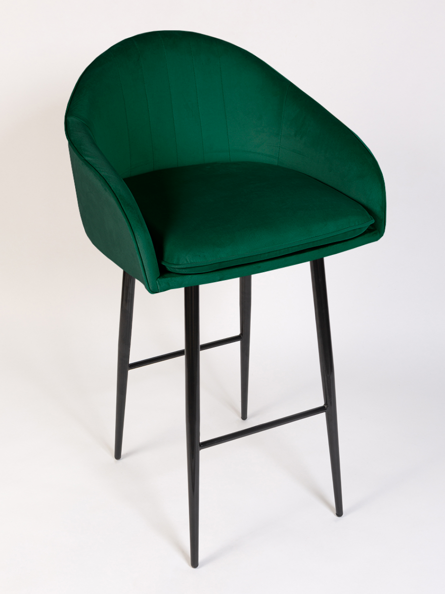 Барный стул ЛОТОС темно-зеленый